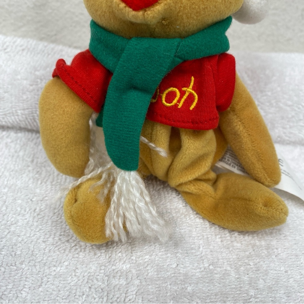 Vintage Disney Winnie The Pooh Santa Hat Scarf Small Plush Kids Collectible - Picture 6 of 11